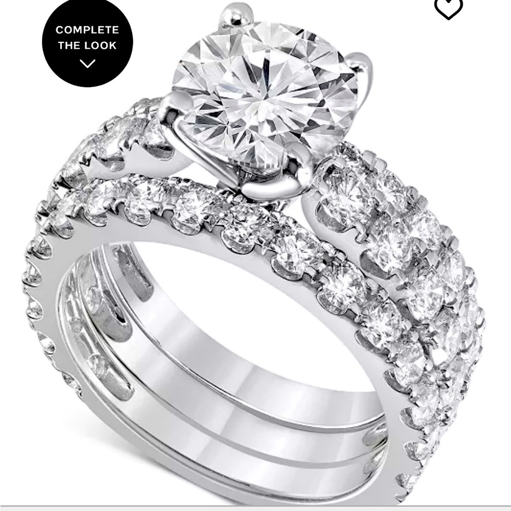 Elegant white gold lab Diamond Ring Set